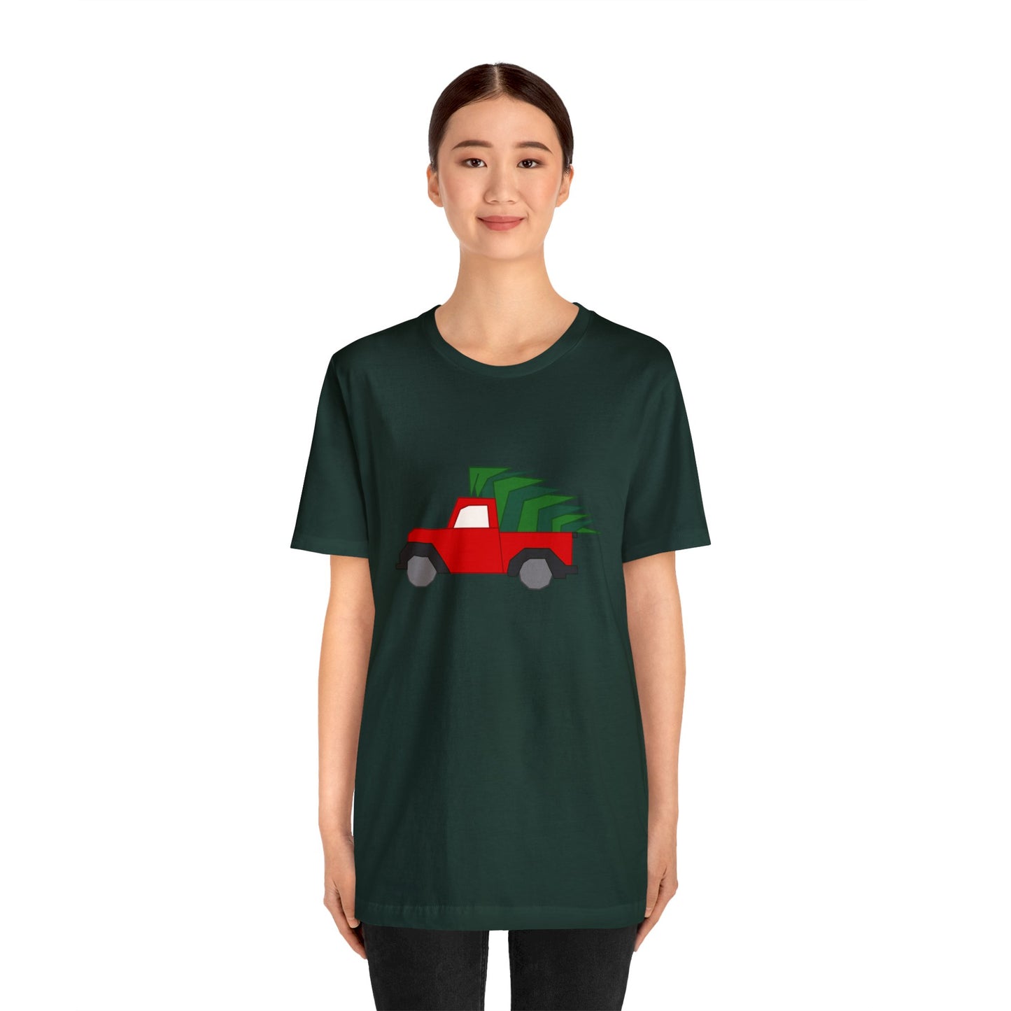 Little Red Christmas Truck Loose Fit Jersey Short Sleeve Tee