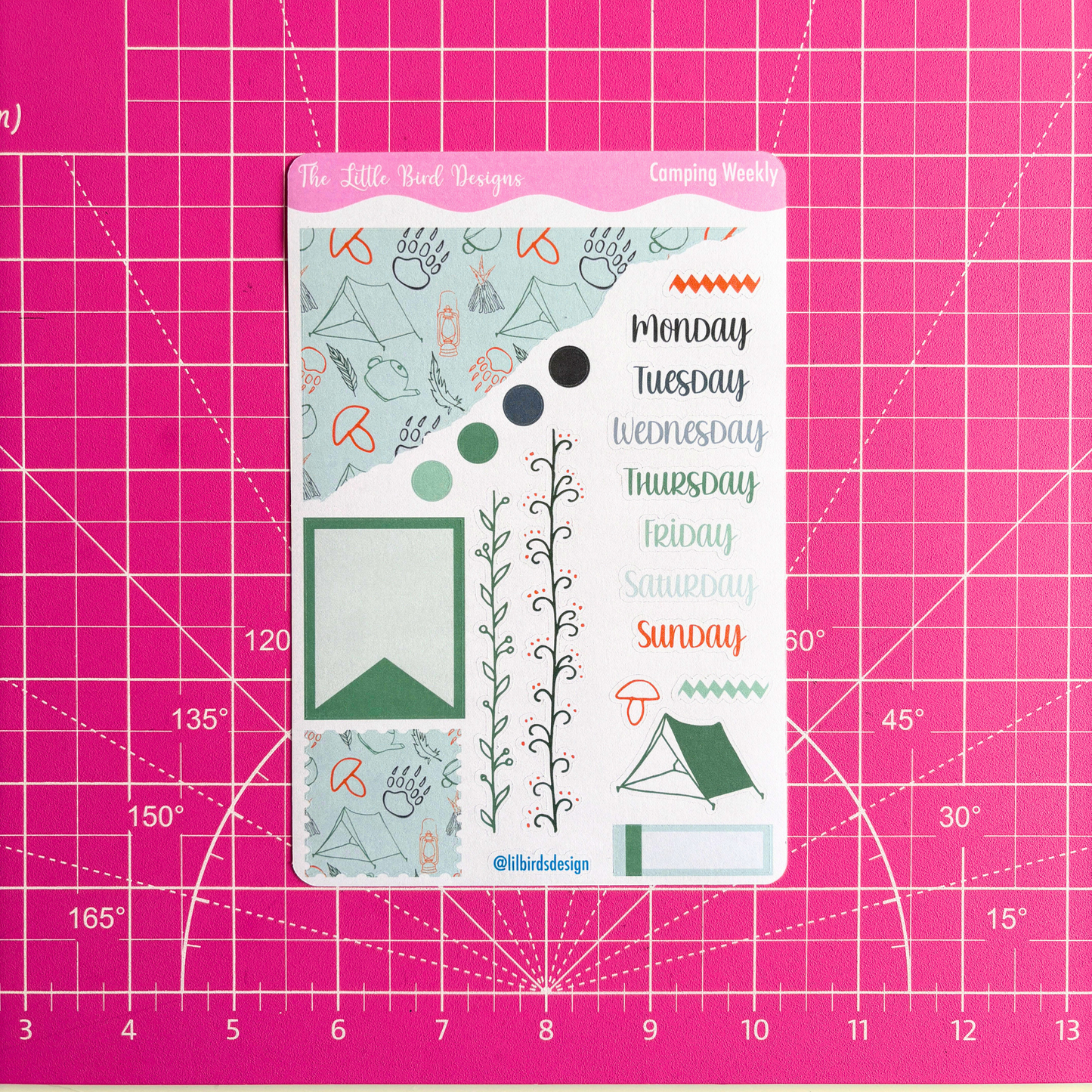 Camping - Weekly Sticker Sheet