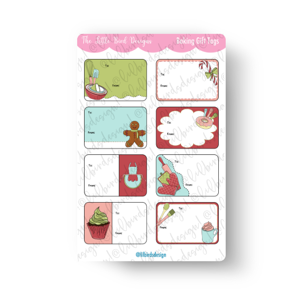 Baking Gift Tags Sticker Sheet