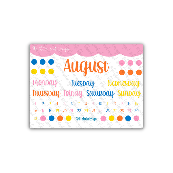 PRINTABLE - Monthly Basics - Fun Holidays Colours