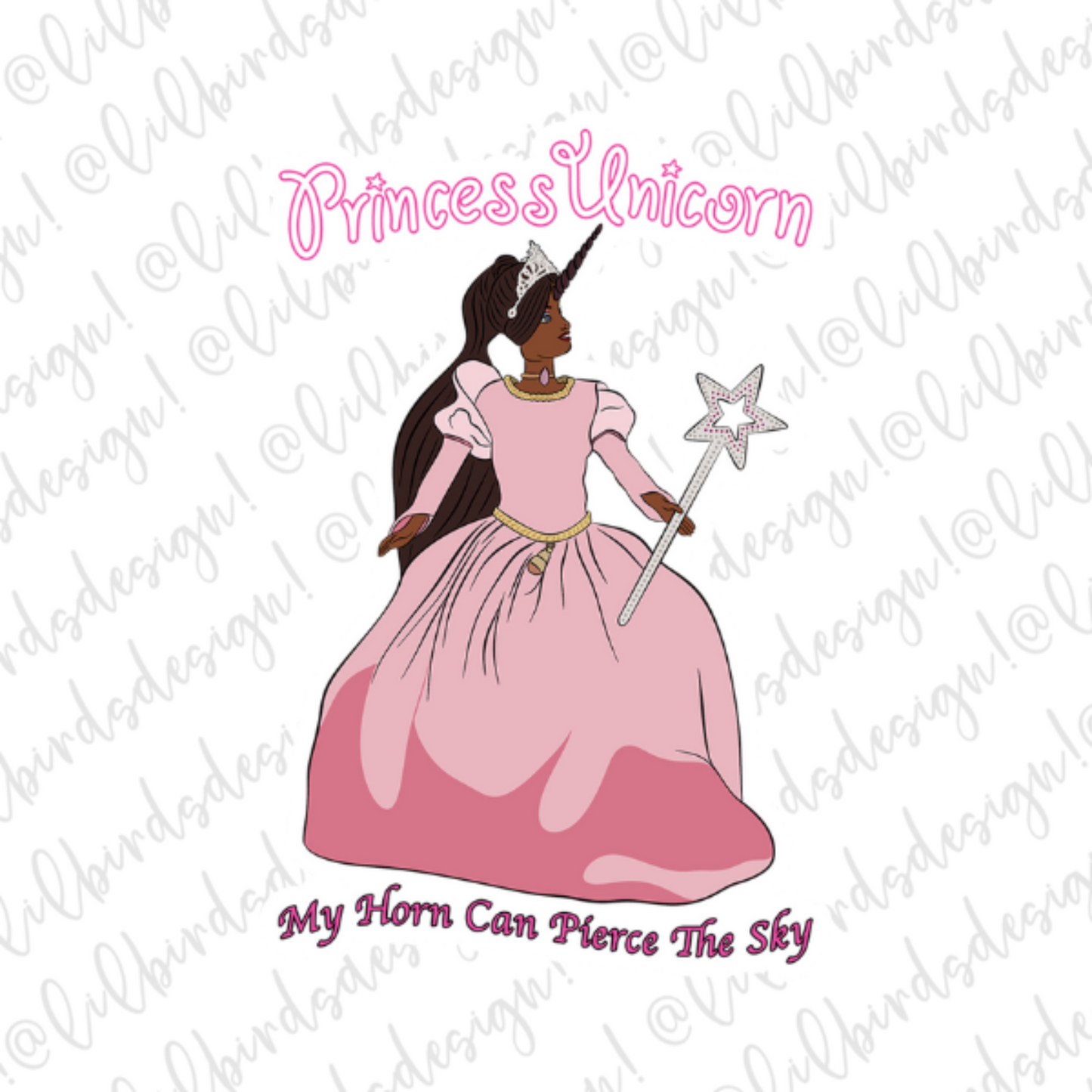 Princess Unicorn Waterproof Vinyl Sticker