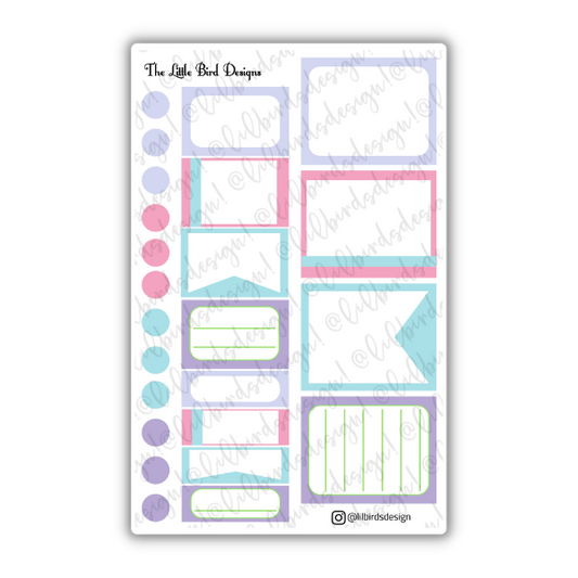 Watercolour - Functional Boxes Sticker Sheet