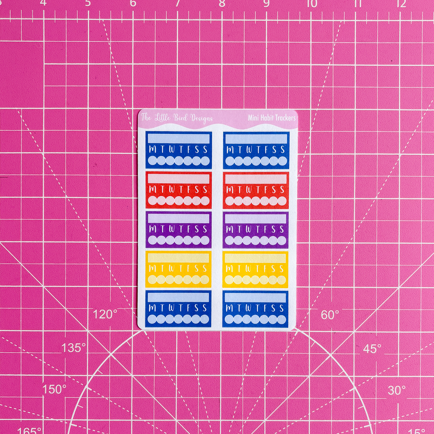 Mini Habit Tracker Sticker Sheets