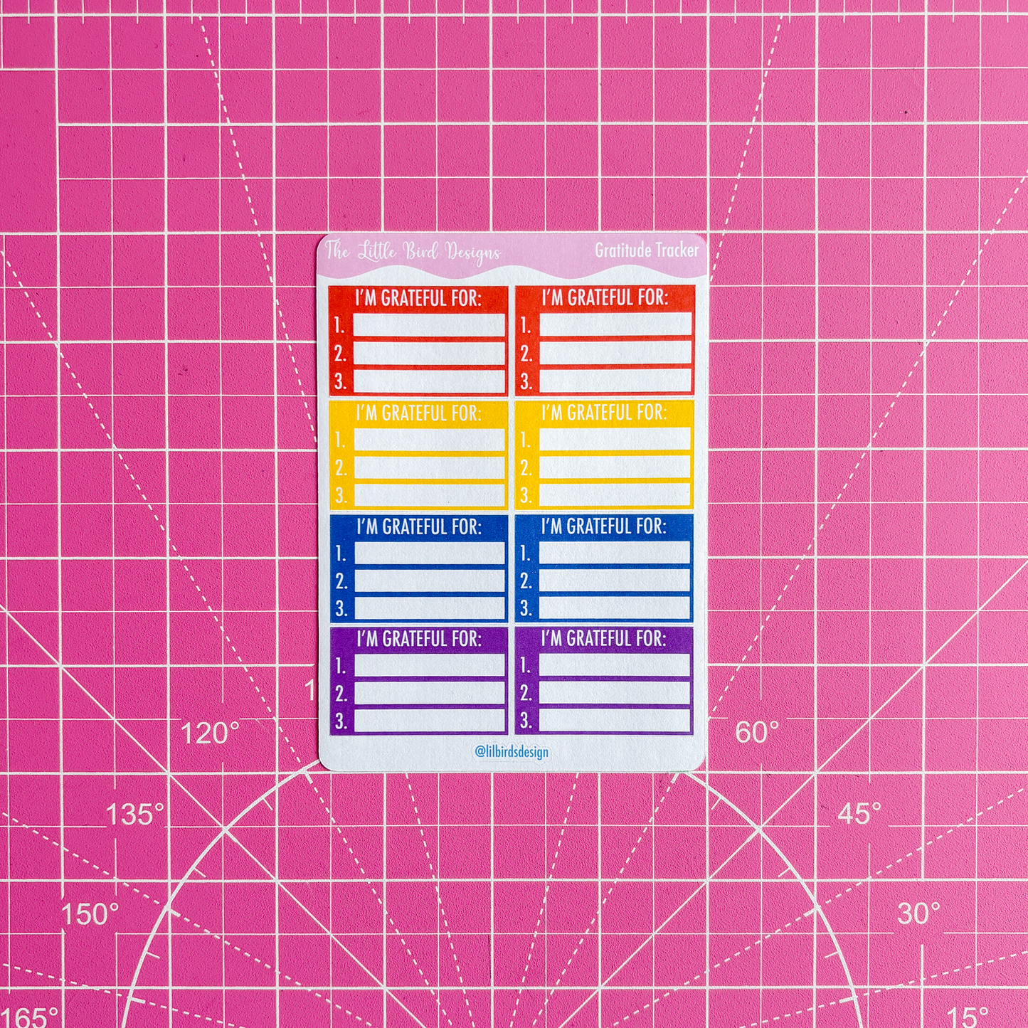 Gratitude Tracker Sticker Sheets