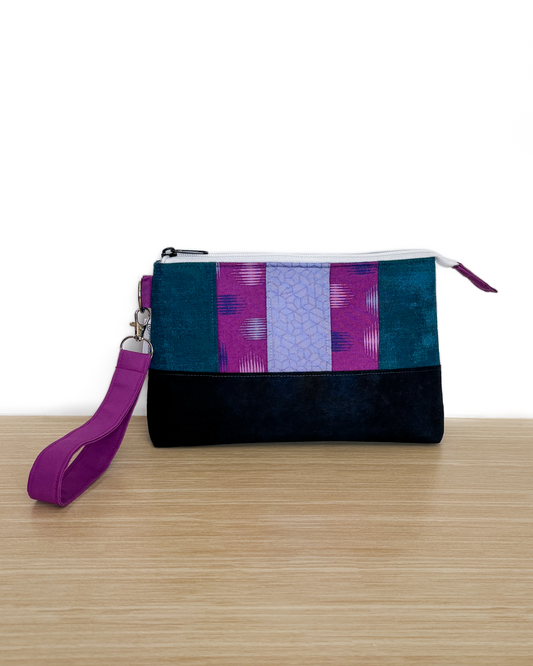 Vertical Stripes Box It Up Clutch