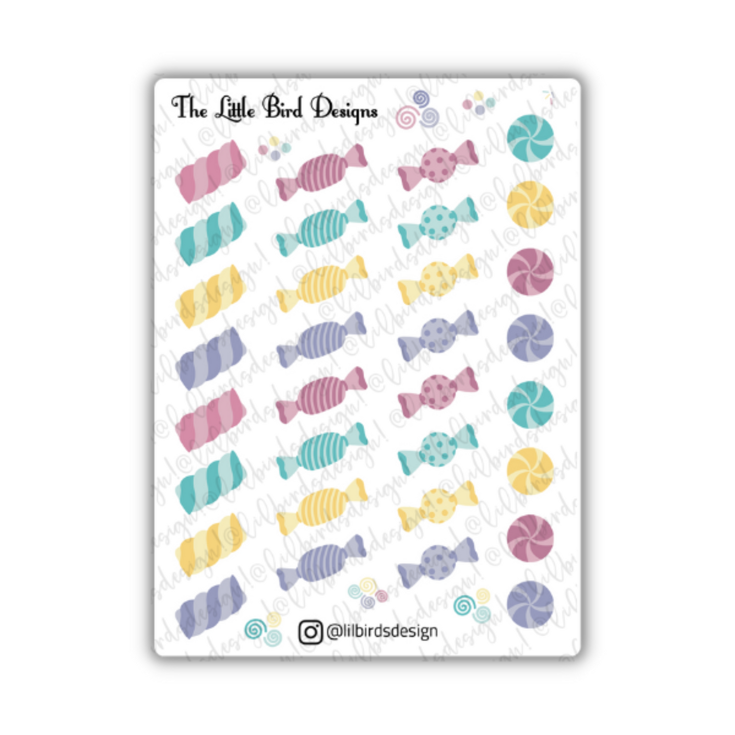 Pastel Candy Sticker Sheets