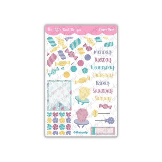 Candy Plans - Weekly Sticker Sheet