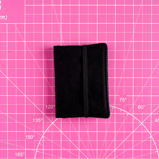 Black Linen Card Wallet