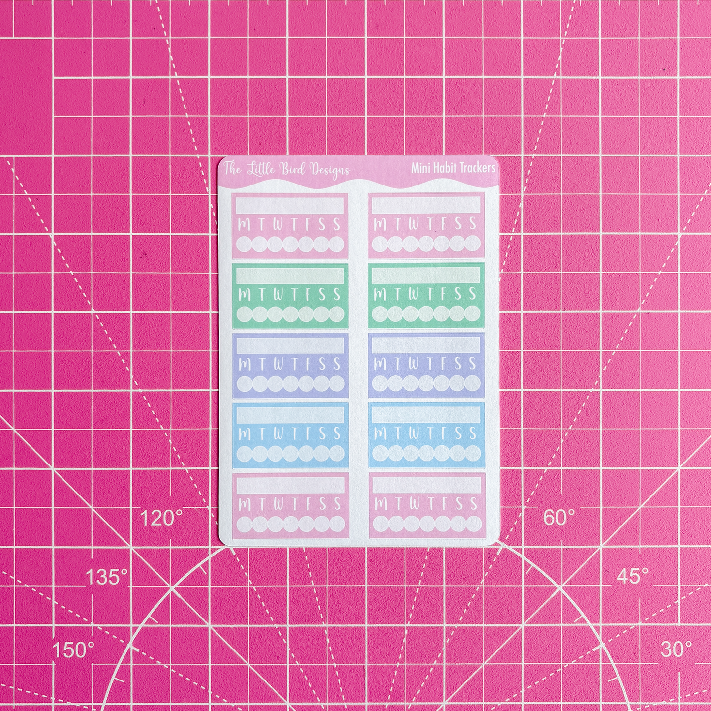 Mini Habit Tracker Sticker Sheets