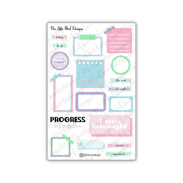 Sticky Notes Sticker Sheets