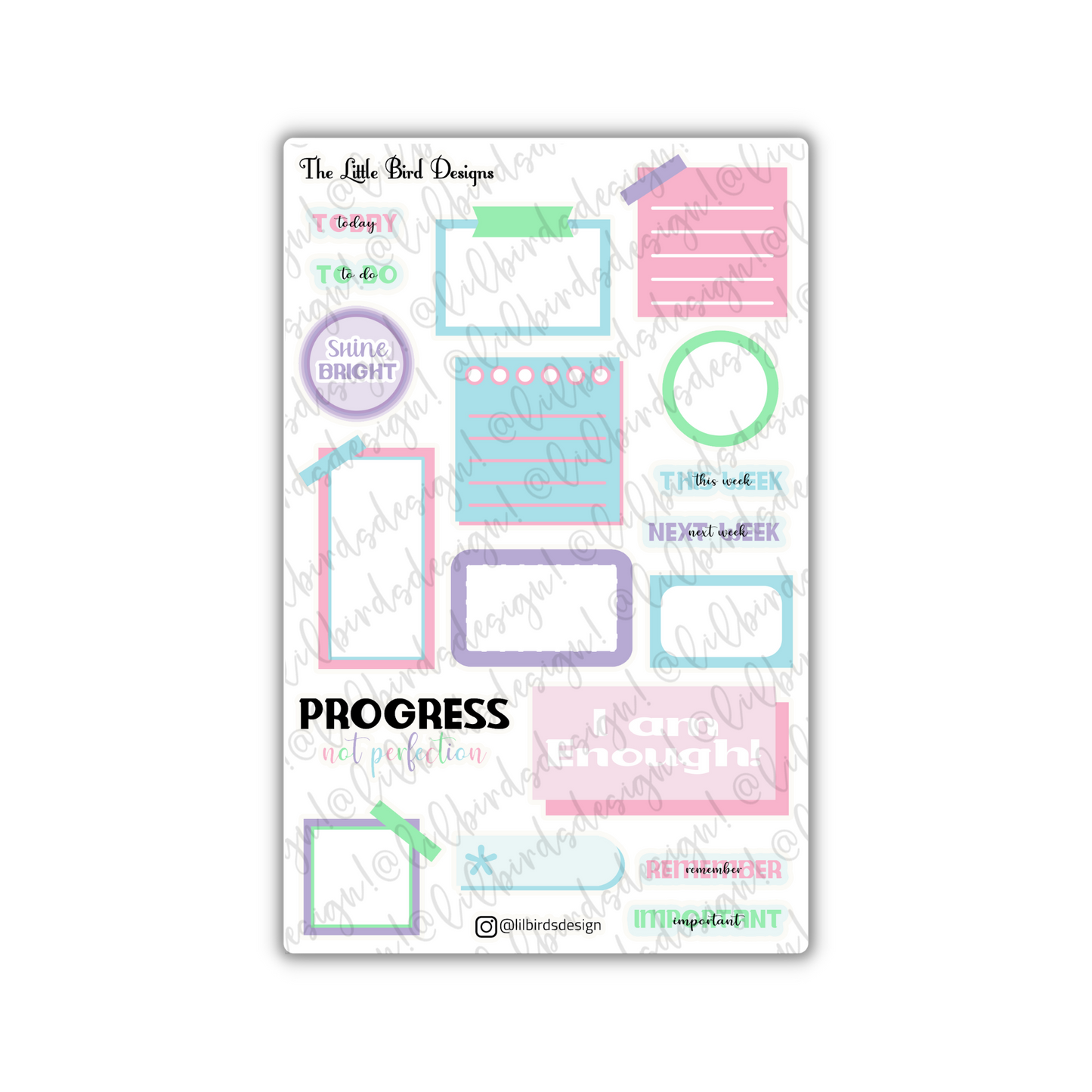 PRINTABLE - Sticky Notes Sticker Sheets