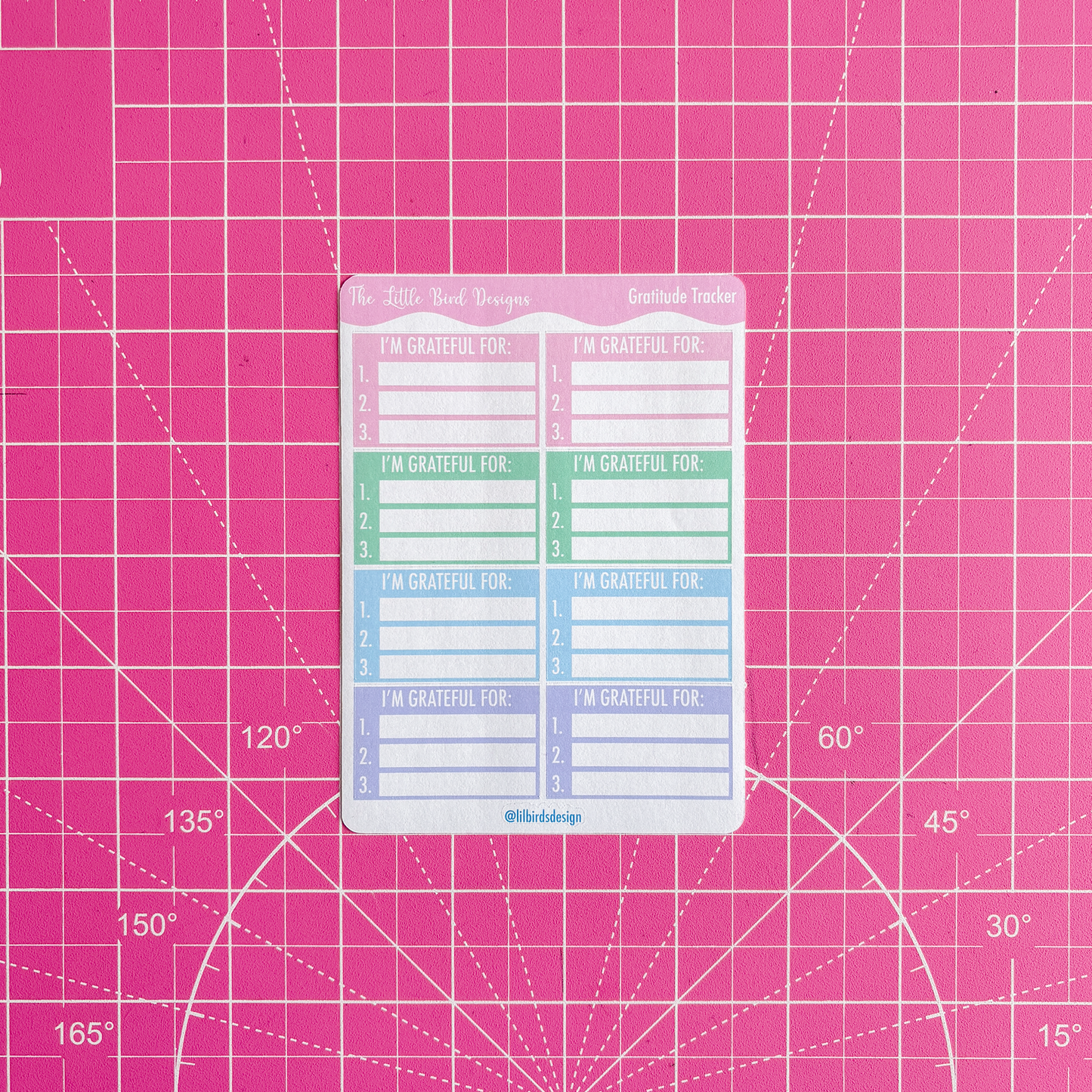 Gratitude Tracker Sticker Sheets