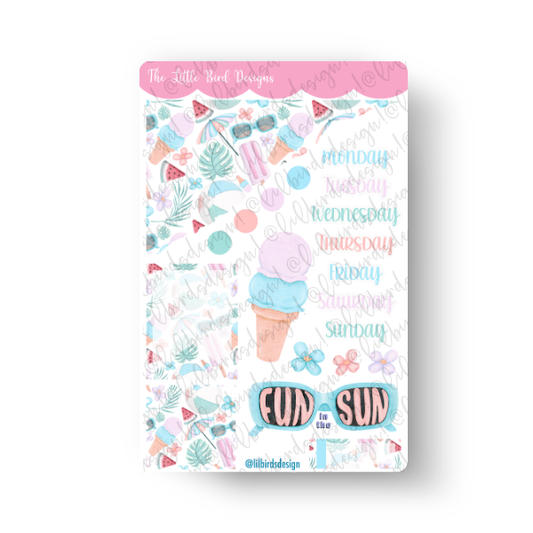 Cool Summer - Weekly Sticker Sheet