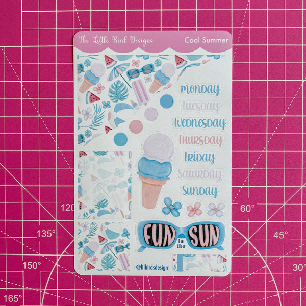 Cool Summer - Weekly Sticker Sheet