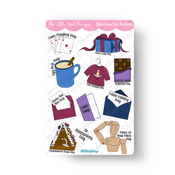 PRINTABLE - Fun Holidays Sticker Sheets