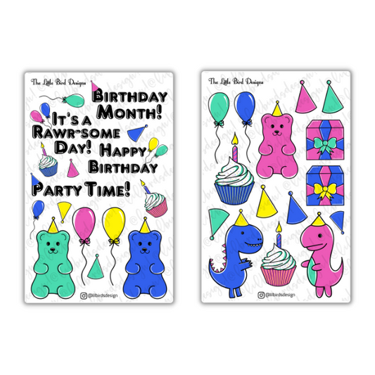Dinos and Bears Birthday – Sticker Bundle