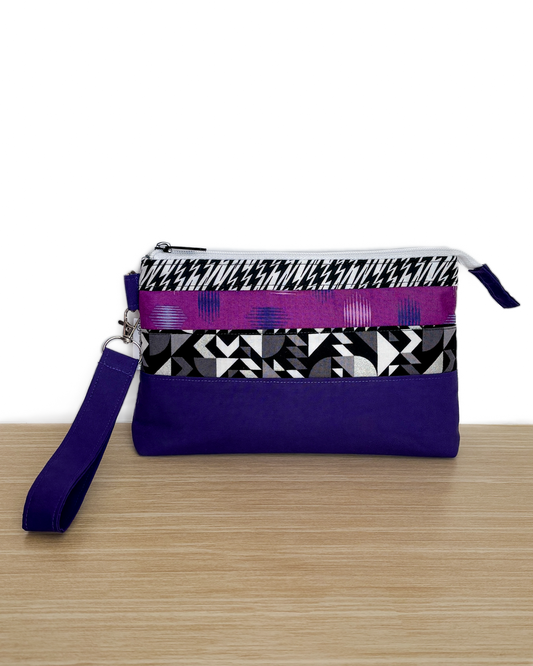 Horizontal Stripes Box It Up Clutch