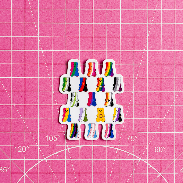 Gay Gummy Collection Waterproof Vinyl Sticker