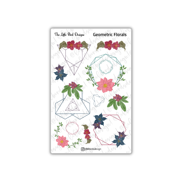 Geometric Flowers – Sticker Bundle