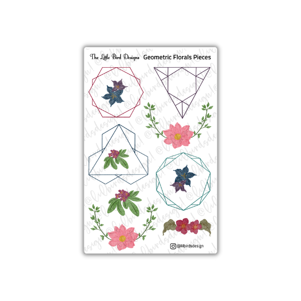 Geometric Flowers – Sticker Bundle