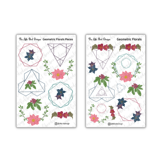 Geometric Flowers – Sticker Bundle