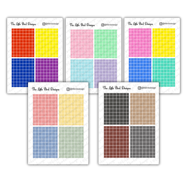 Paper Boxes - 3 Options - Sticker Sheets