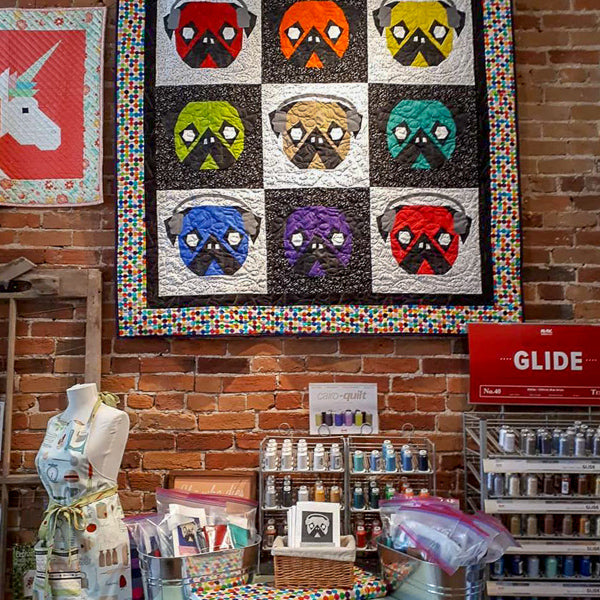 Printable - “Who Let the Pugs Out?” Foundation Paper Pieced PDF Pattern - Freebie