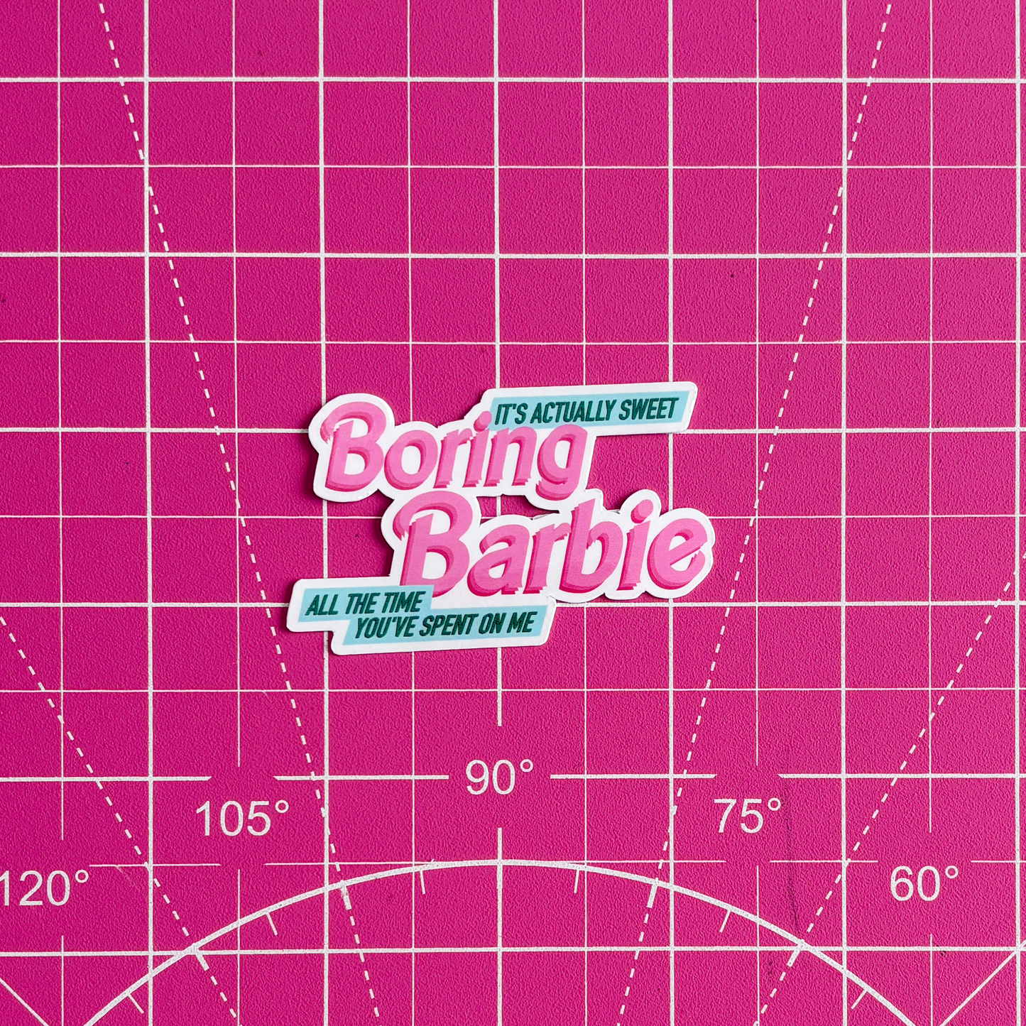 Boring Barbie Waterproof Sticker