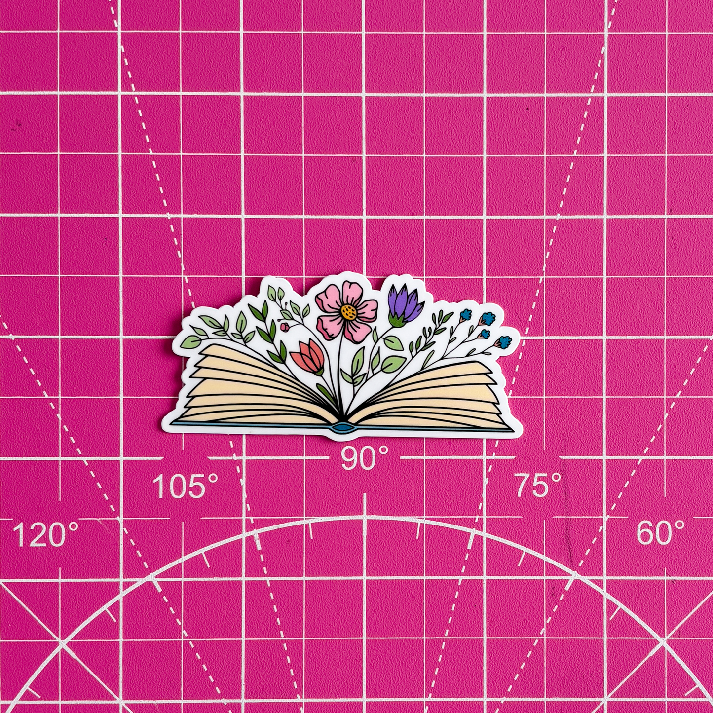 Book of Flowers Waterproof Sticker