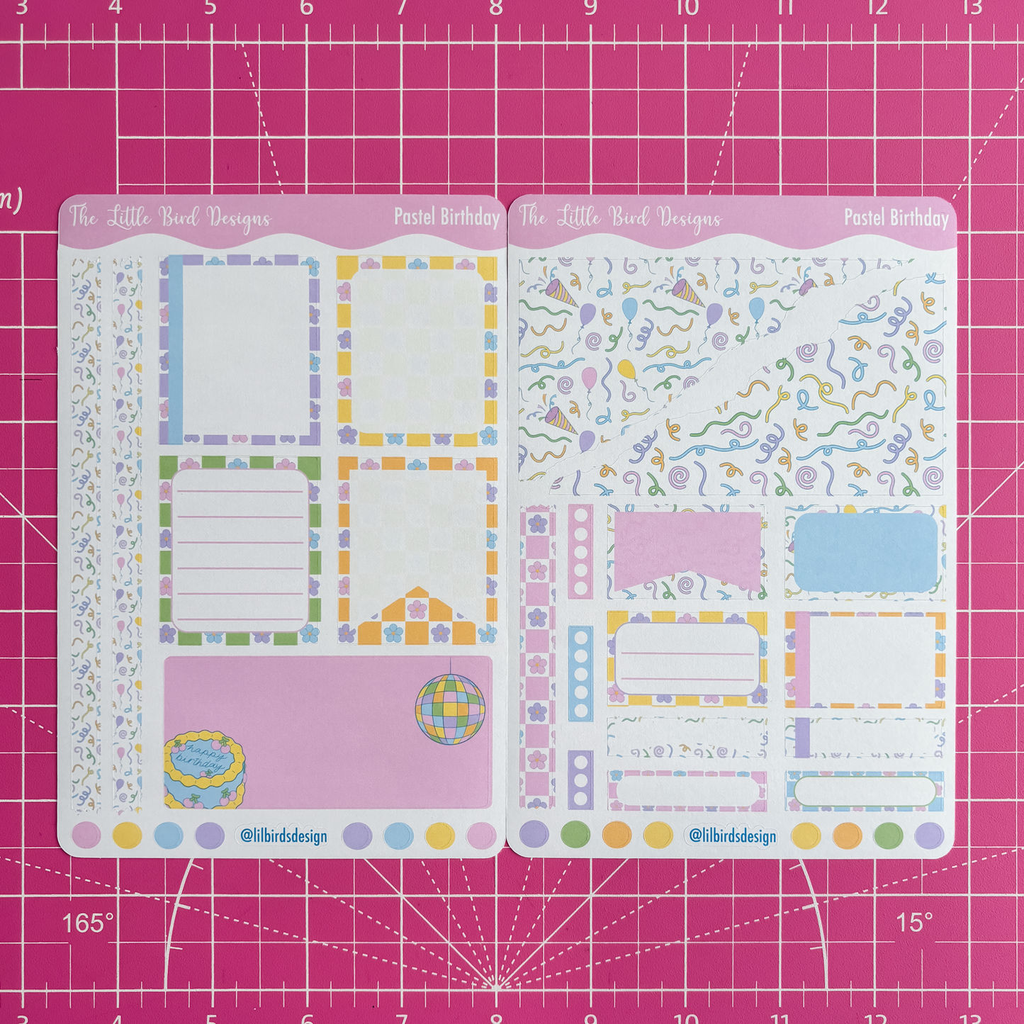 Pastel Birthday- Passion Planner Daily – Sticker Bundle
