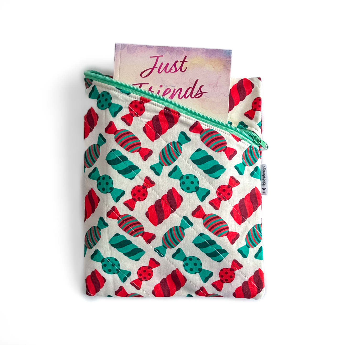 Red and Green Mixed Candy Book Sleeve