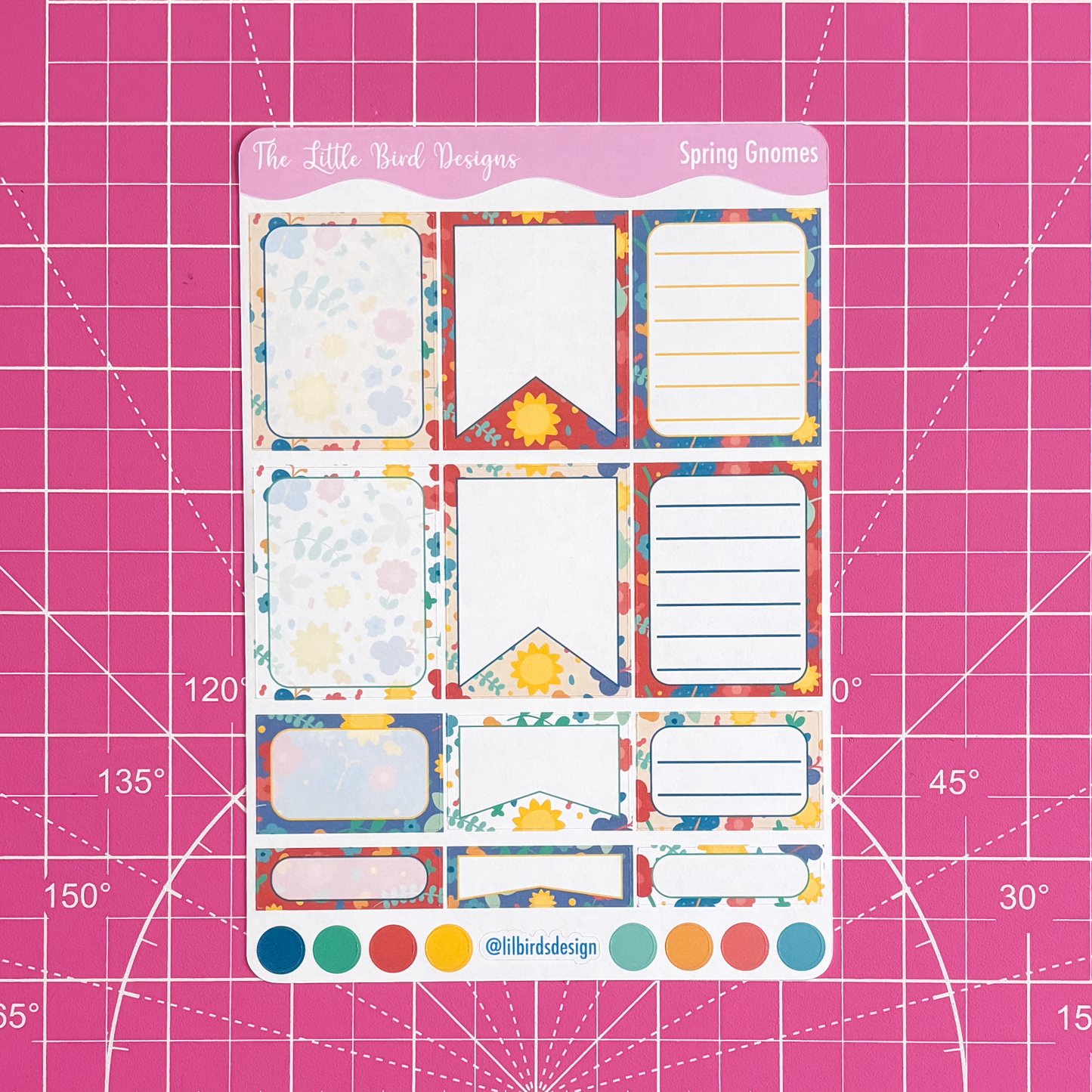 Spring Gnomes Functional Boxes Sticker Sheet
