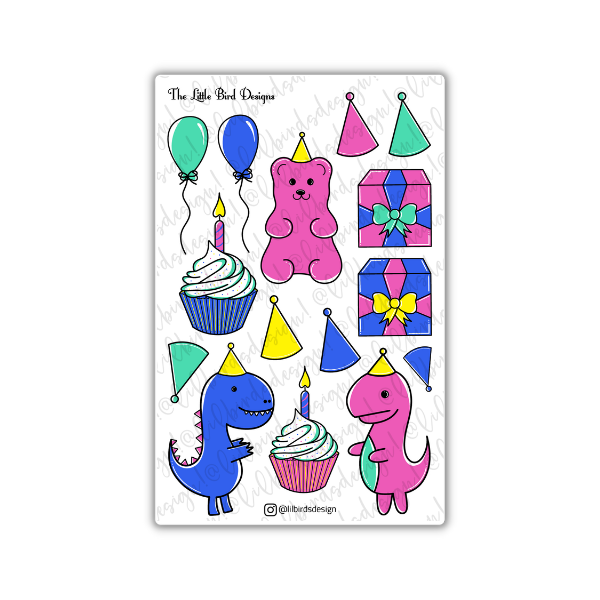 Dinos and Bears Birthday – Sticker Bundle