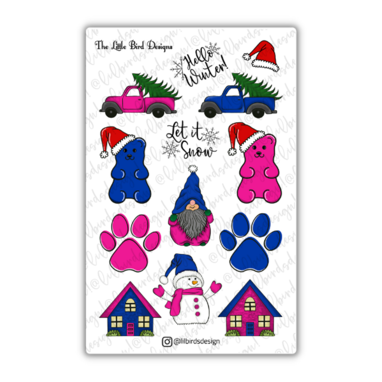 PRINTABLE Winter Sticker Sheets