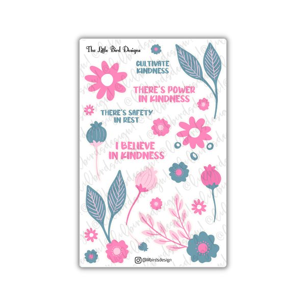 PRINTABLE - Pink Kindness - Sticker Sheets