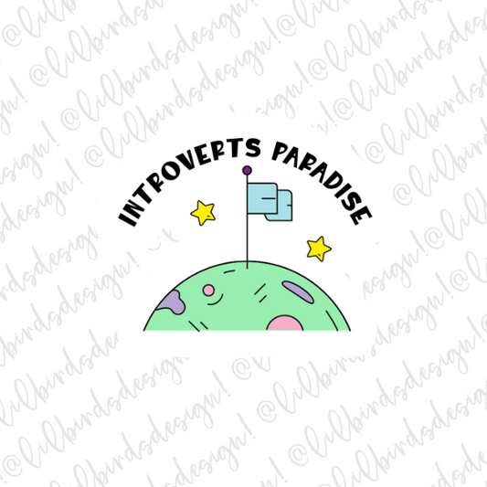 Introverts Paradise Waterproof Vinyl Sticker