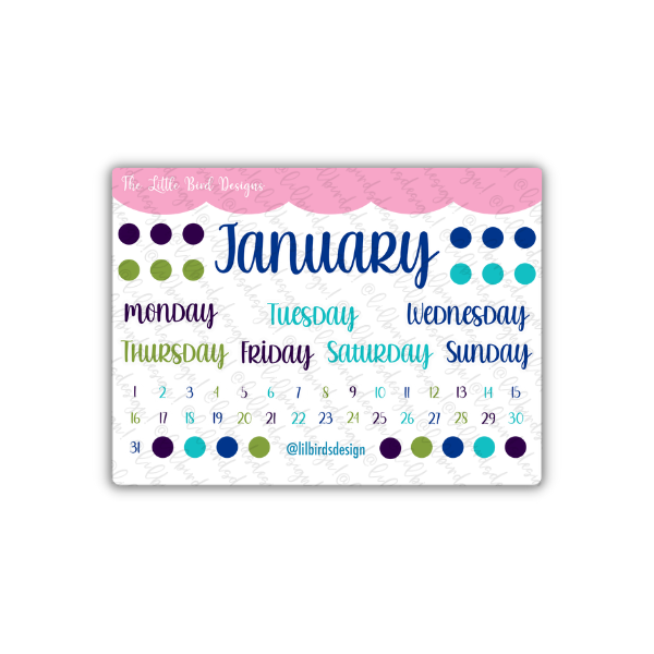 PRINTABLE - Monthly Basics - Fun Holidays Colours