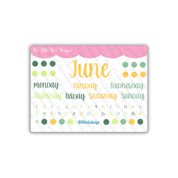 PRINTABLE - Monthly Basics - Fun Holidays Colours