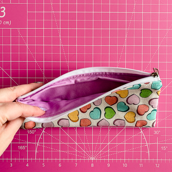 Candy Hearts Canvas Pencil Pouch