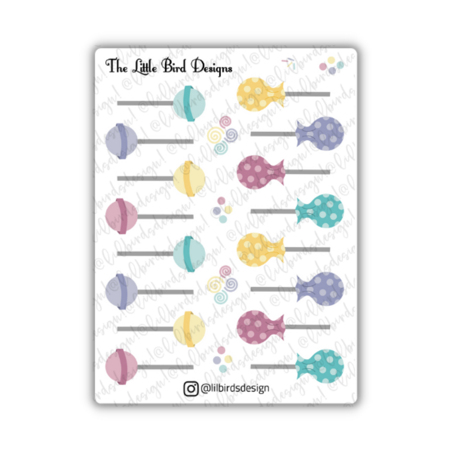 Pastel Candy Sticker Sheets