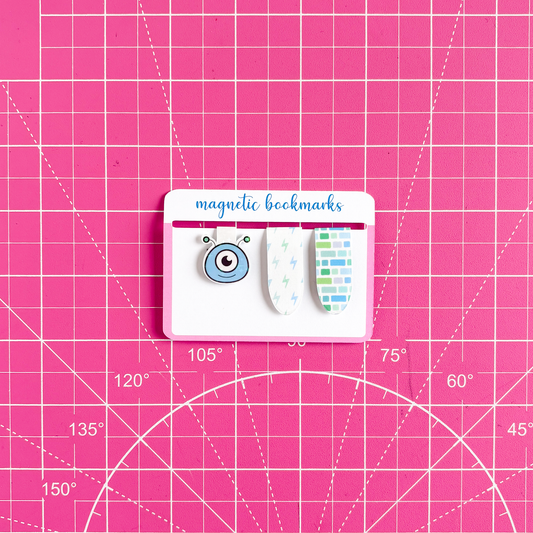 Blue Alien Magnetic Bookmark