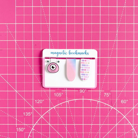 Pink Alien Magnetic Bookmark