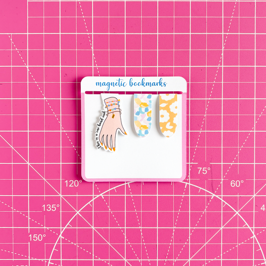 One Hand Read Magnetic Bookmark