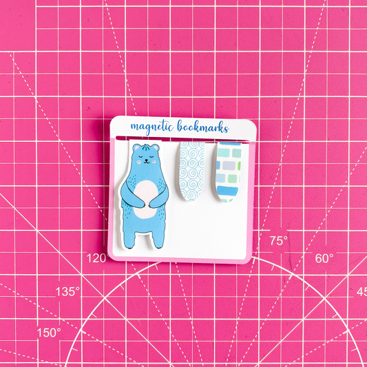 Blue Bear Magnetic Bookmark