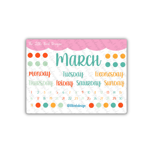 PRINTABLE - Monthly Basics - Fun Holidays Colours