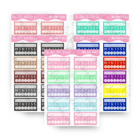 Mini Habit Tracker Sticker Sheets