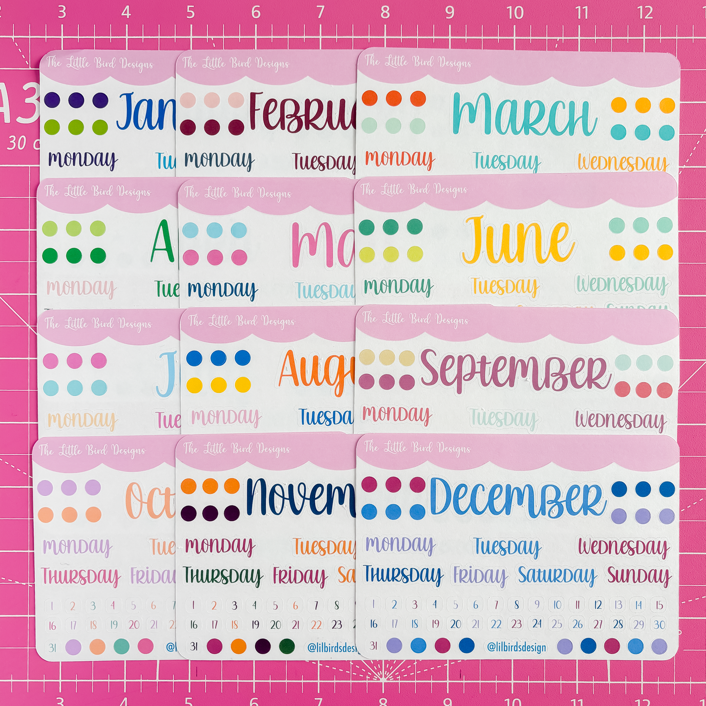 Monthly Basics - Fun Holidays Colours
