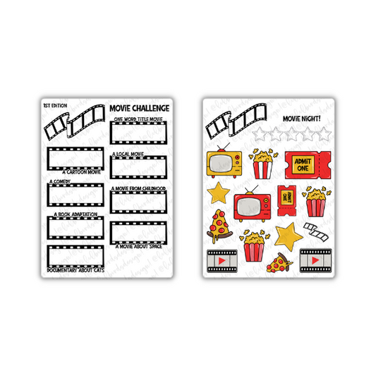 Movie Night Sticker Sheet Bundle
