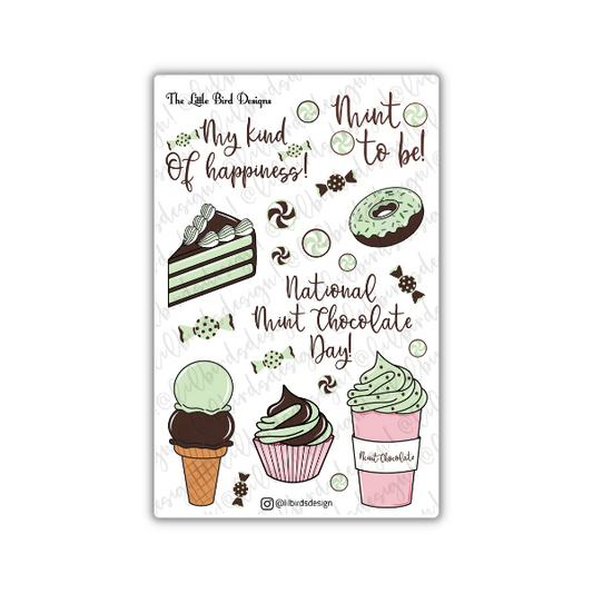 National Mint Chocolate Day Sticker Sheet