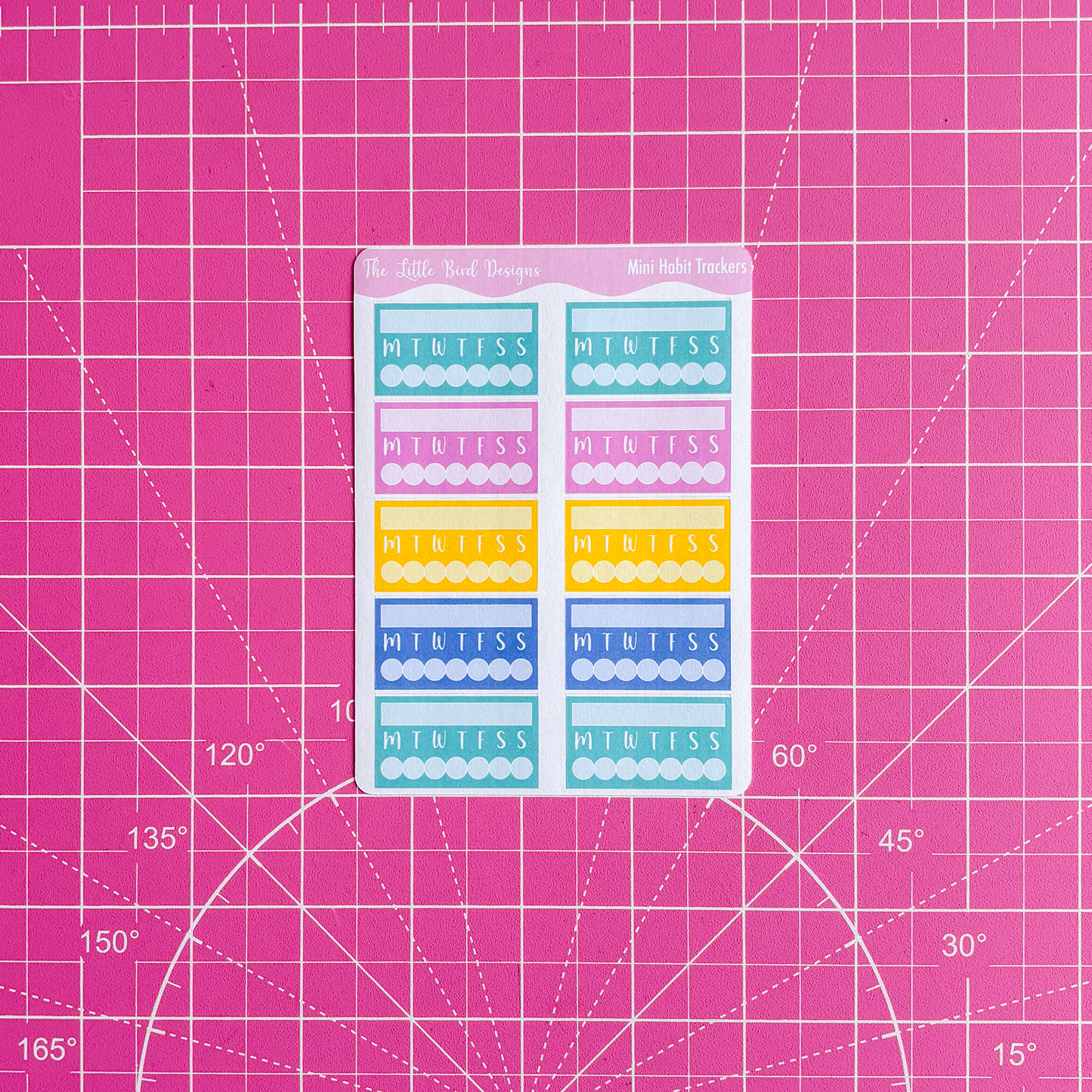 Mini Habit Tracker Sticker Sheets